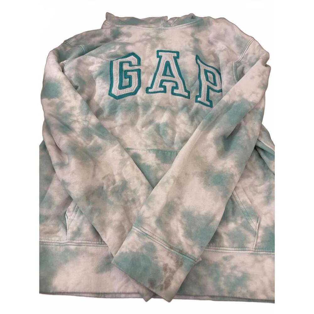 Vintage Gap Tie-Dye Blue and White Hoodie - Size XS (staining in pics)